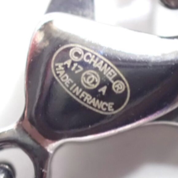 Chanel 2017A gunmental silver bracelet (18cm) with "pearl" and adjustable clasp - Picture 5 of 5